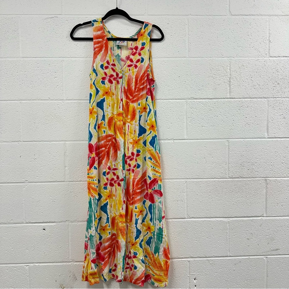 Colorful Sleeveless Maxi Dress